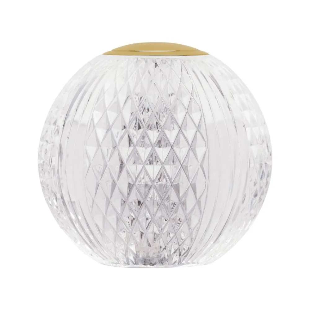 Abat Jour-Selezionato da Mazzolaluce Lampada da comodino abat-jour sfera trasparente oro ricaricabile