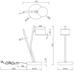 Abat Jour-Selezionato da Mazzolaluce Lampada da comodino beige moderna luce orientabile
