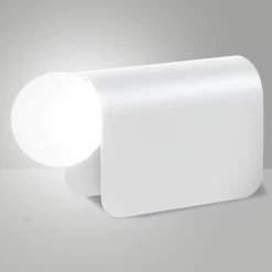 Abat Jour-Fabas Luce Lampada da comodino bianca design moderna birba