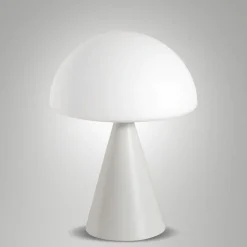 Abat Jour-Fabas Luce Lampada da comodino bianca moderna in vetro blip