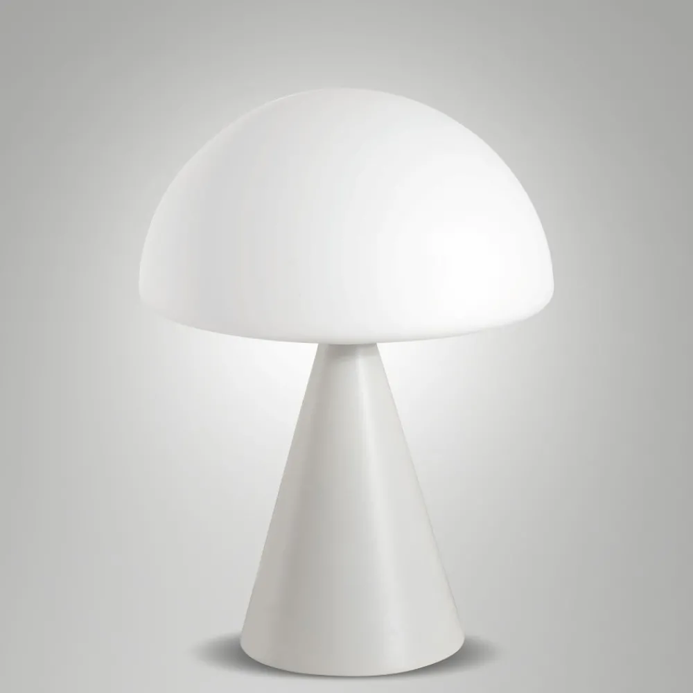 Abat Jour-Fabas Luce Lampada da comodino bianca moderna in vetro blip