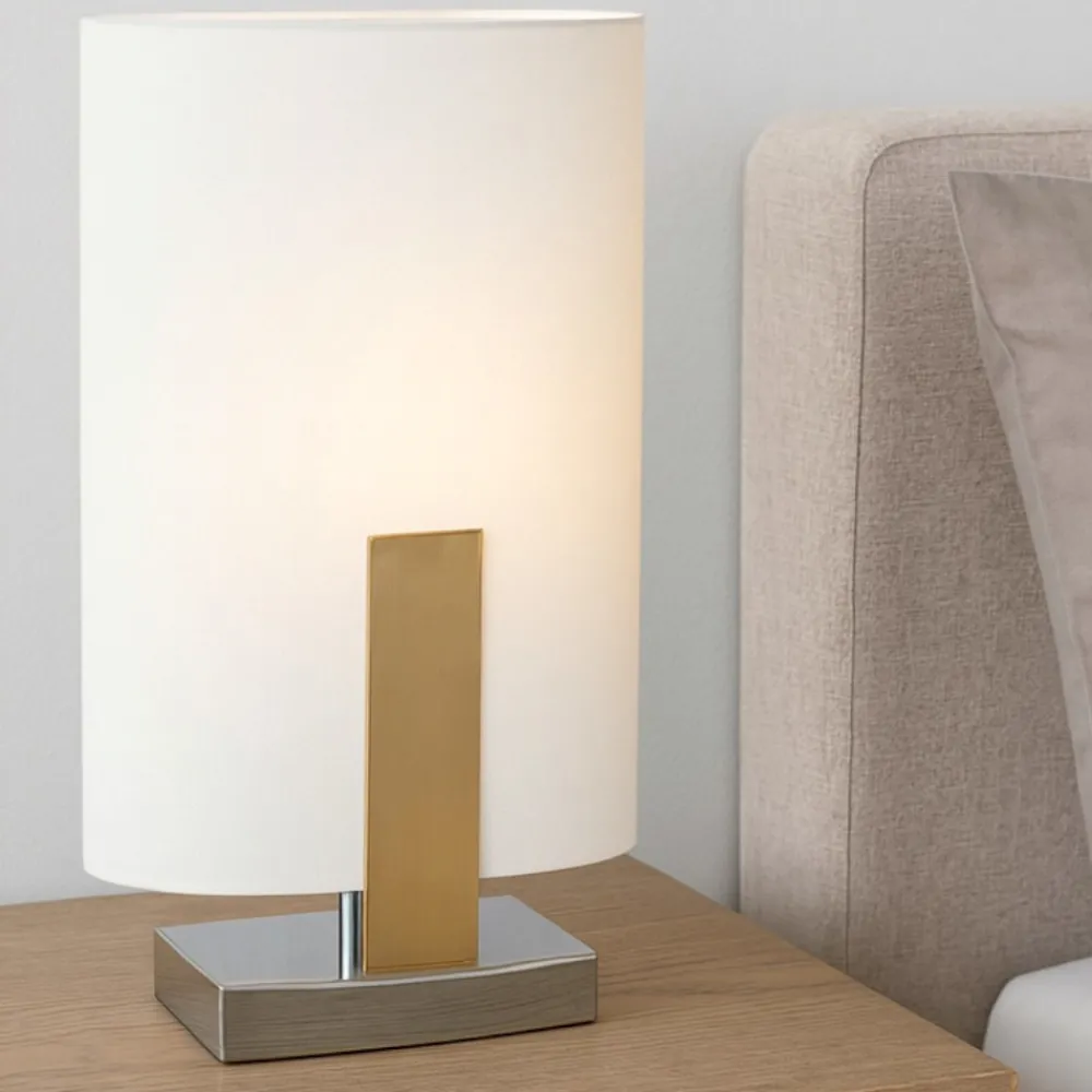 Abat Jour-Top Light Lampada da comodino camera da letto legno oro wood