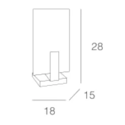 Abat Jour-Top Light Lampada da comodino camera da letto legno oro wood