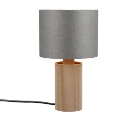 Abat Jour-Selezionato da Mazzolaluce Lampada da comodino con base in bambu per camera da letto