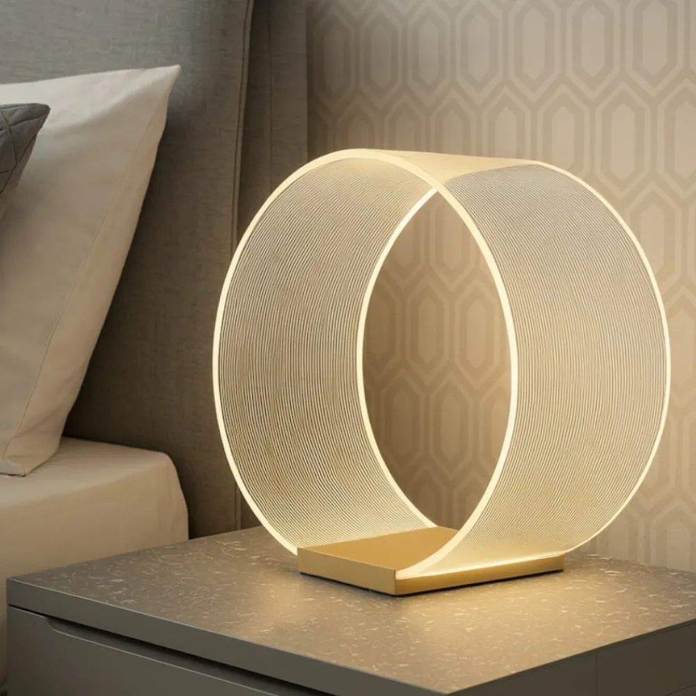 Abat Jour-Selezionato da Mazzolaluce Lampada da comodino design moderna abat jour oro