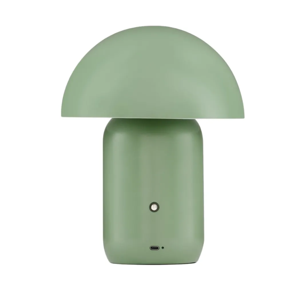 Abat Jour-Selezionato da Mazzolaluce Lampada da comodino fungo moderna portatile verde usb ricaricabile