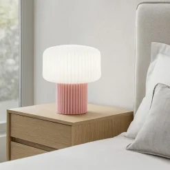 Abat Jour-Perenz Illuminazione Lampada da comodino in ceramica rosa moderna otty perenz