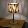 Abat Jour-Selezionato da Mazzolaluce Lampada da comodino in tessuto sabbia per camera da letto