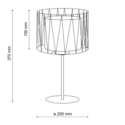 Abat Jour-Selezionato da Mazzolaluce Lampada da comodino in tessuto sabbia per camera da letto