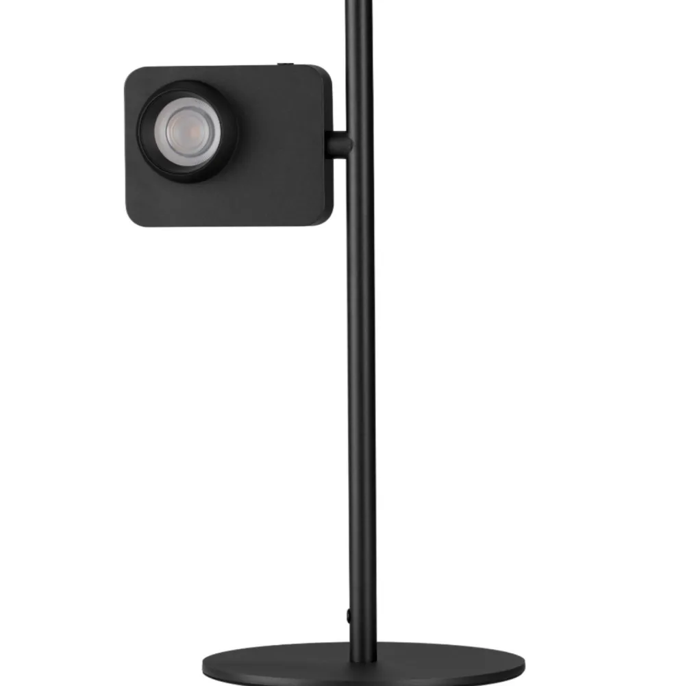 Abat Jour-Selezionato da Mazzolaluce Lampada da comodino macchina fotografica nera led 3000k moderna