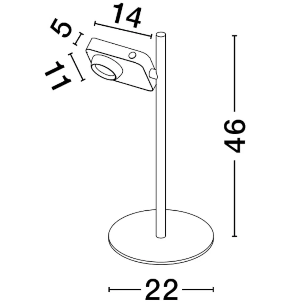 Abat Jour-Selezionato da Mazzolaluce Lampada da comodino macchina fotografica nera led 3000k moderna