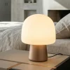 Abat Jour-Selezionato da Mazzolaluce Lampada da comodino moderna colore caffe per camera da letto