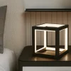 Abat Jour-Selezionato da Mazzolaluce Lampada da comodino moderna cubo nero led dimmerabile