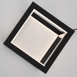 Abat Jour-Selezionato da Mazzolaluce Lampada da comodino moderna cubo nero led dimmerabile
