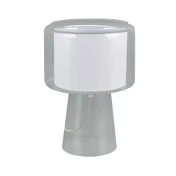 Abat Jour-Selezionato da Mazzolaluce Lampada da comodino moderna di vetro trasparente per camera da letto