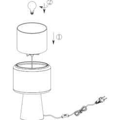 Abat Jour-Selezionato da Mazzolaluce Lampada da comodino moderna di vetro trasparente per camera da letto