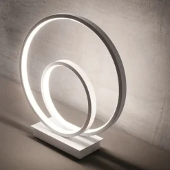 Abat Jour-Ideal Lux Lampada da comodino moderna led 23w 3000k oz tl bianco