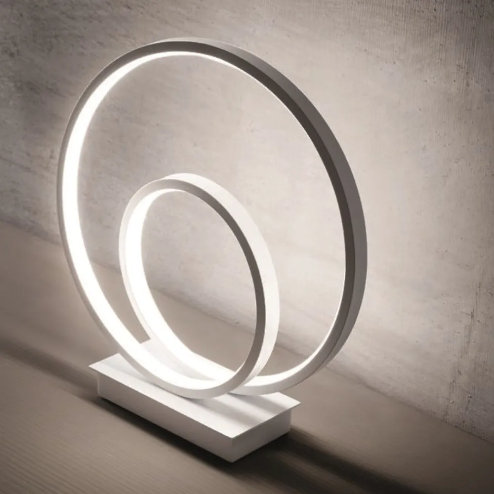 Abat Jour-Ideal Lux Lampada da comodino moderna led 23w 3000k oz tl bianco