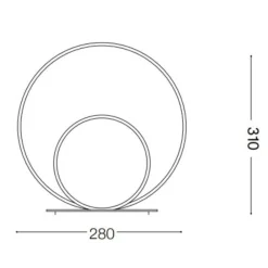 Abat Jour-Ideal Lux Lampada da comodino moderna led 23w 3000k oz tl bianco