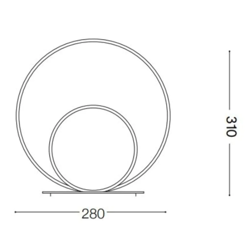 Abat Jour-Ideal Lux Lampada da comodino moderna led 23w 3000k oz tl bianco