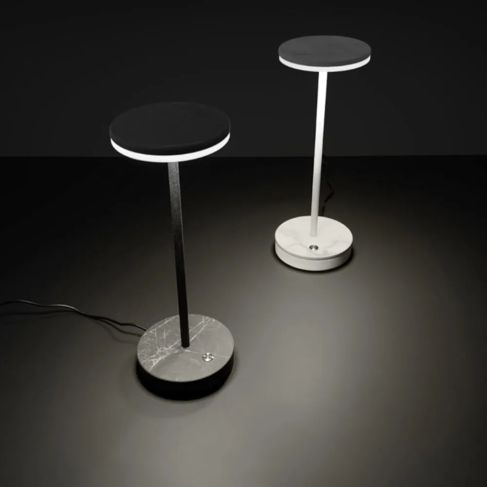 Abat Jour-Linea Light Lampada da comodino moderna nera led 9w 3000k gemini tab