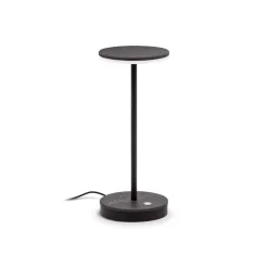 Abat Jour-Linea Light Lampada da comodino moderna nera led 9w 3000k gemini tab