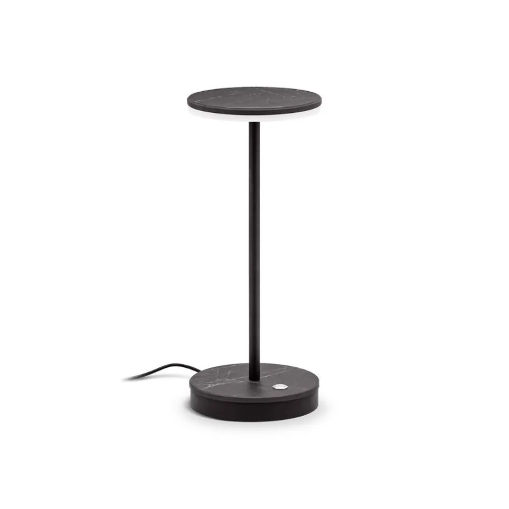 Abat Jour-Linea Light Lampada da comodino moderna nera led 9w 3000k gemini tab