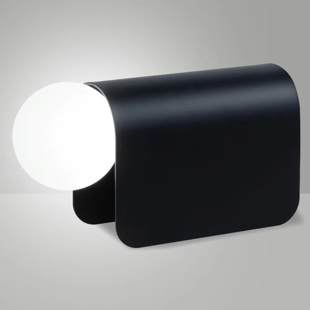Abat Jour-Fabas Luce Lampada da comodino moderna nera birba