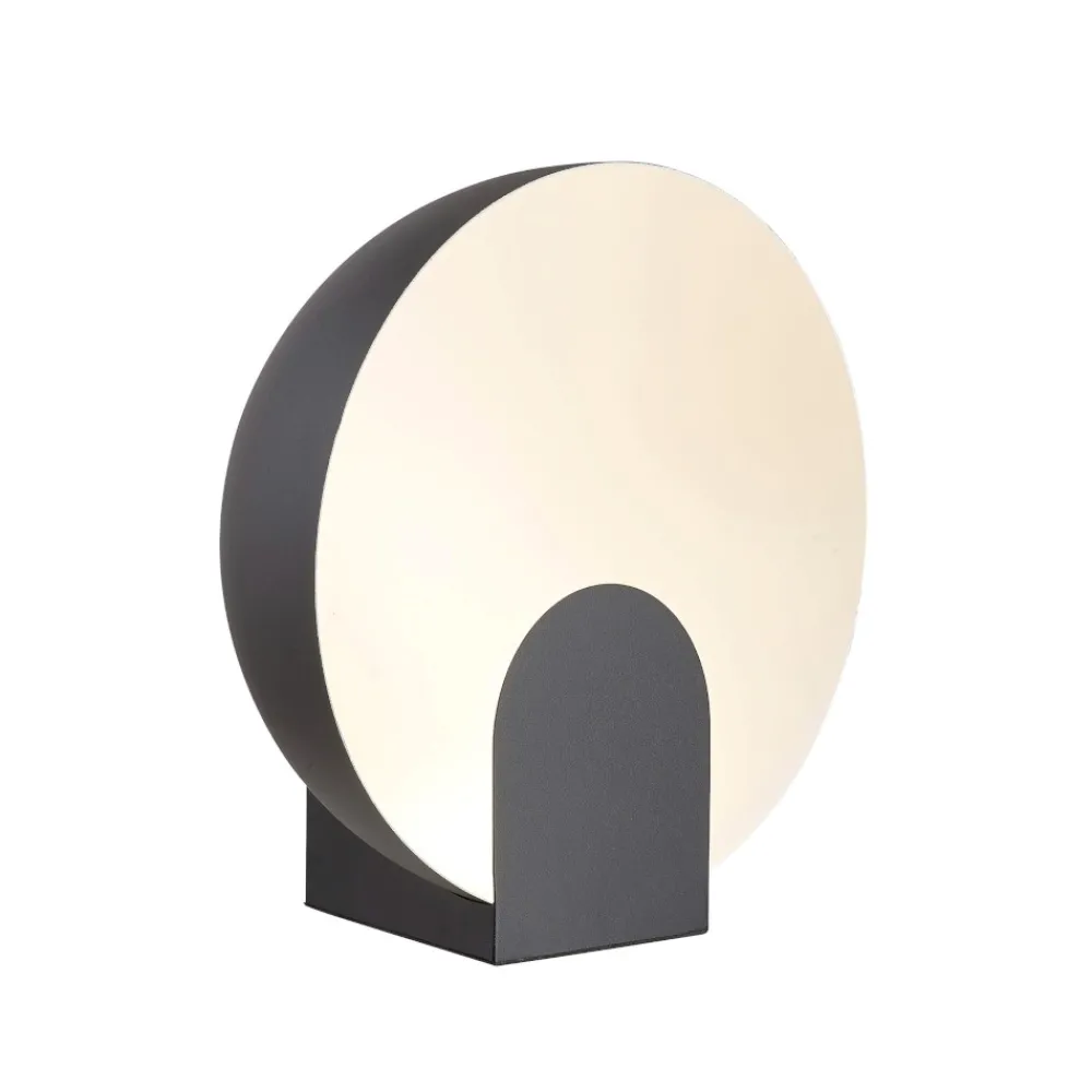 Abat Jour-Selezionato da Mazzolaluce Lampada da comodino nera design moderna led 12w 3000k