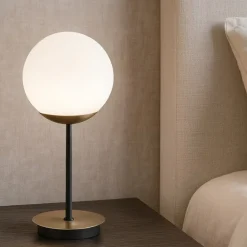 Abat Jour-Top Light Lampada da comodino oro ottone nero clear