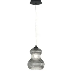 Lampade A Sospensione-Ondaluce Lampada da comodino per camera da letto madagascar vetro fume
