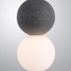Lampade A Sospensione-Selezionato da Mazzolaluce Lampada da comodino per camera da letto sfera di cemento antracite