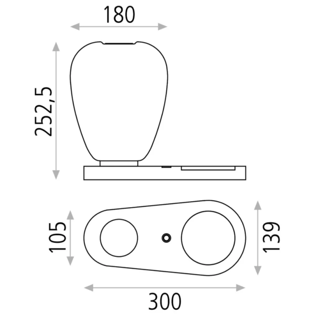 Abat Jour-Selezionato da Mazzolaluce Lampada da comodino per camera da letto usb caricatore wireless bianca moderna