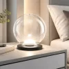 Abat Jour-Fabas Luce Lampada da comodino sfera di vetro trasparente ariel