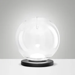 Abat Jour-Fabas Luce Lampada da comodino sfera di vetro trasparente ariel