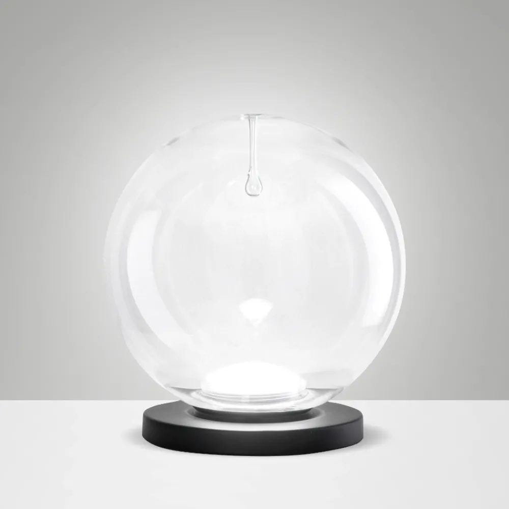 Abat Jour-Fabas Luce Lampada da comodino sfera di vetro trasparente ariel
