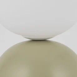 Abat Jour-Selezionato da Mazzolaluce Lampada da comodino verde pistacchio design moderna