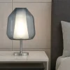 Abat Jour-Top Light Lampada da comodino vetro blu cromo moderna toplight
