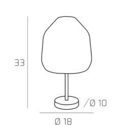Abat Jour-Top Light Lampada da comodino vetro blu cromo moderna toplight