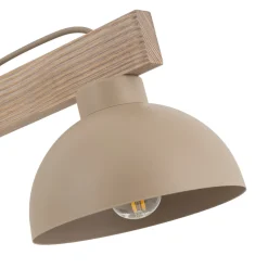 Abat Jour-Selezionato da Mazzolaluce Lampada da comodino vintage in legno cupola metallo sabbia
