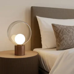 Abat Jour-Vivida International Lampada da comodino vivida cosmit marrone design moderna