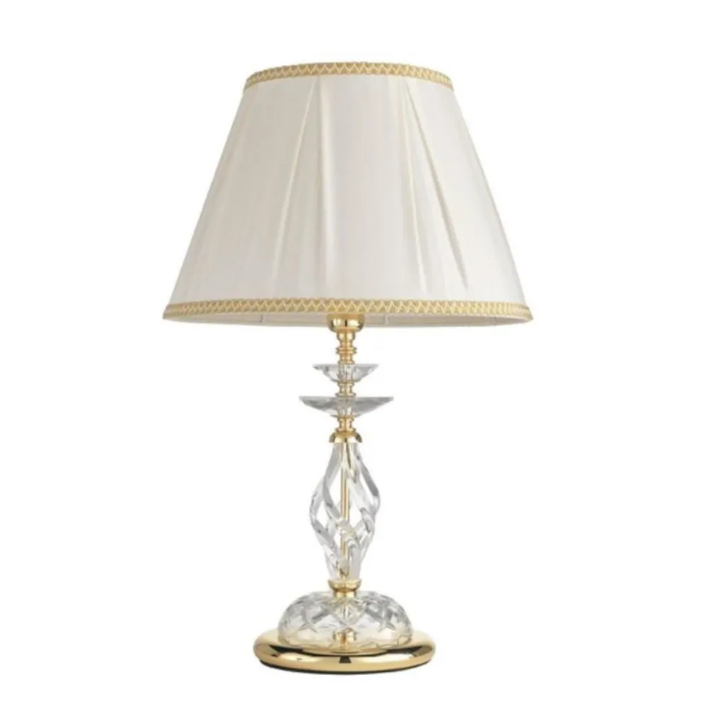 Lampade Da Tavolo-Ondaluce Lampadada da como 1306 classica vetro e dettagli oro