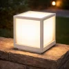 Lampade Da Esterno Giardino-Selezionato da Mazzolaluce Lampada da esterno da appoggio cubo bianco