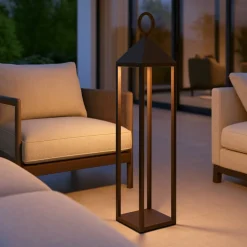 Lampade Da Esterno Giardino-Selezionato da Mazzolaluce Lampada da esterno led lanterna portatile marrone corten