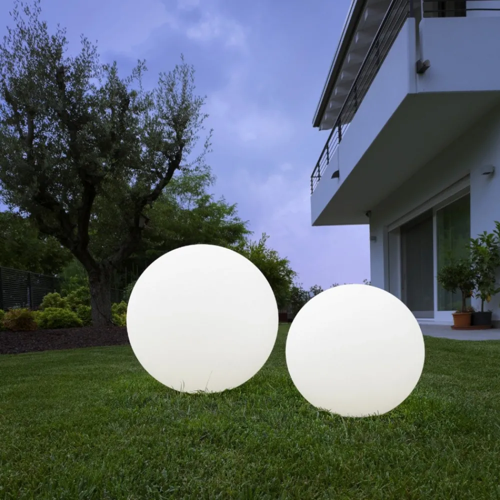 Lampade Da Esterno Giardino-Linea Light Lampada da giardino 75cm led 3000k sfera bianca oh! garden