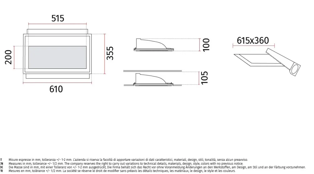 Applique Da Parete-Selezionato da Mazzolaluce Lampada da incasso a parete applique vela di gesso led cristaly 32w 2700k