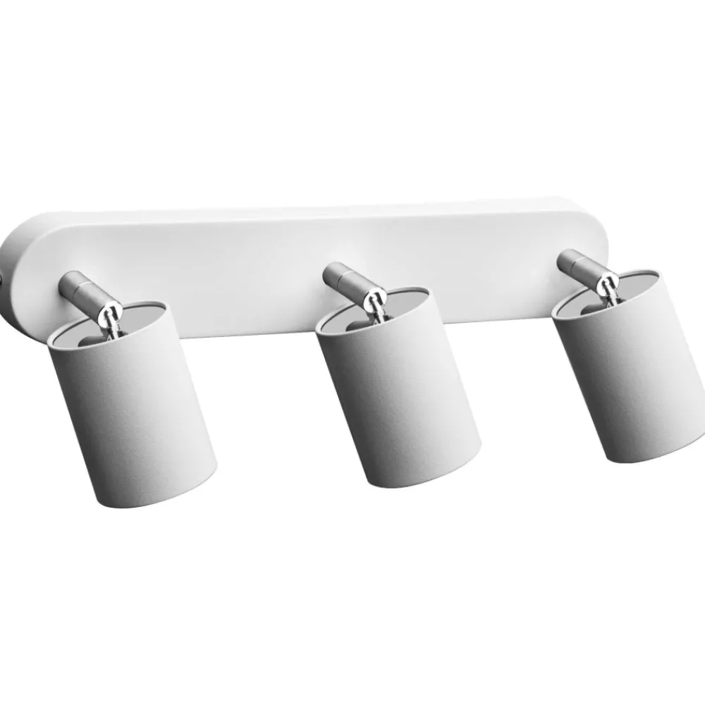 Applique Da Parete-Selezionato da Mazzolaluce Lampada da parete bianca 3 luci orientabili per interno