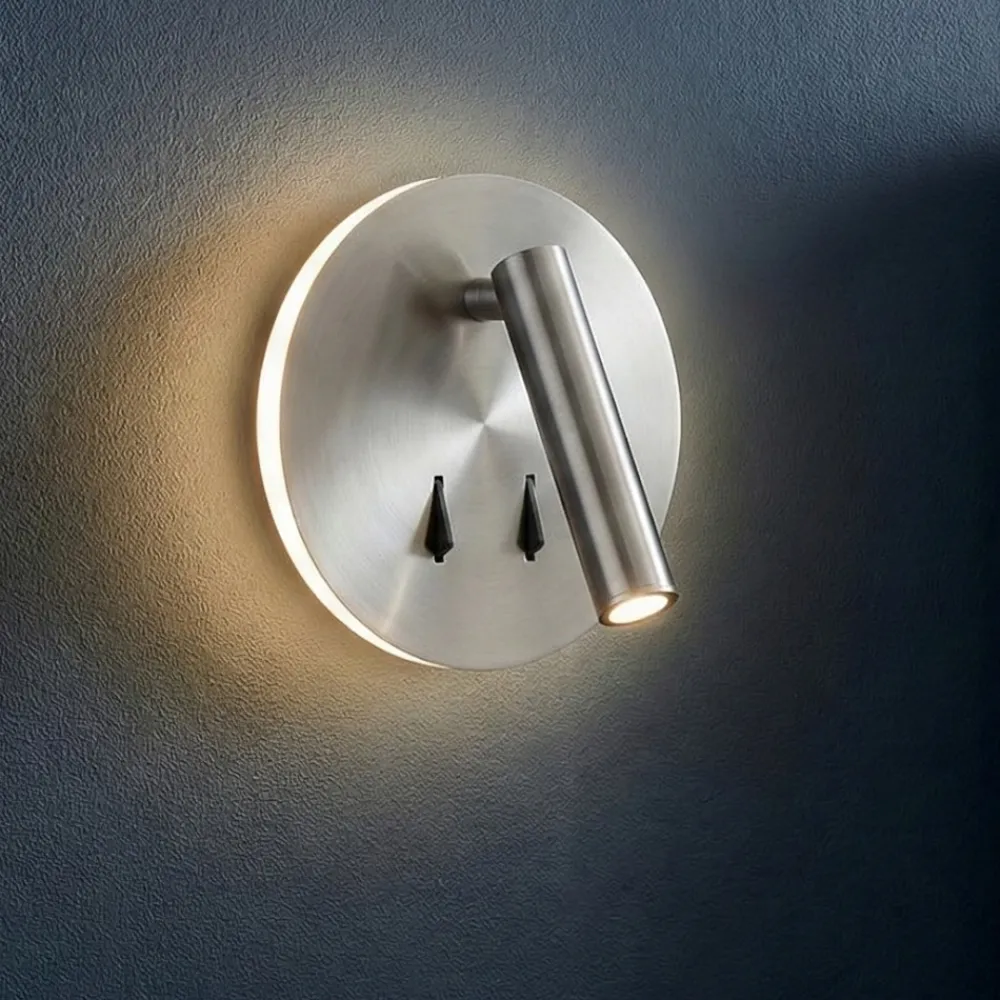 Applique Camera Da Letto-Selezionato da Mazzolaluce Lampada da parete grigio nickel 2 luci per comodini camera da letto