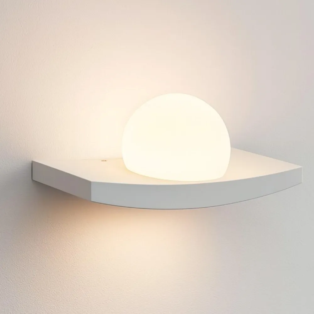 Applique Da Parete-Selezionato da Mazzolaluce Lampada da parete in gesso bianco sfera di vetro moderna