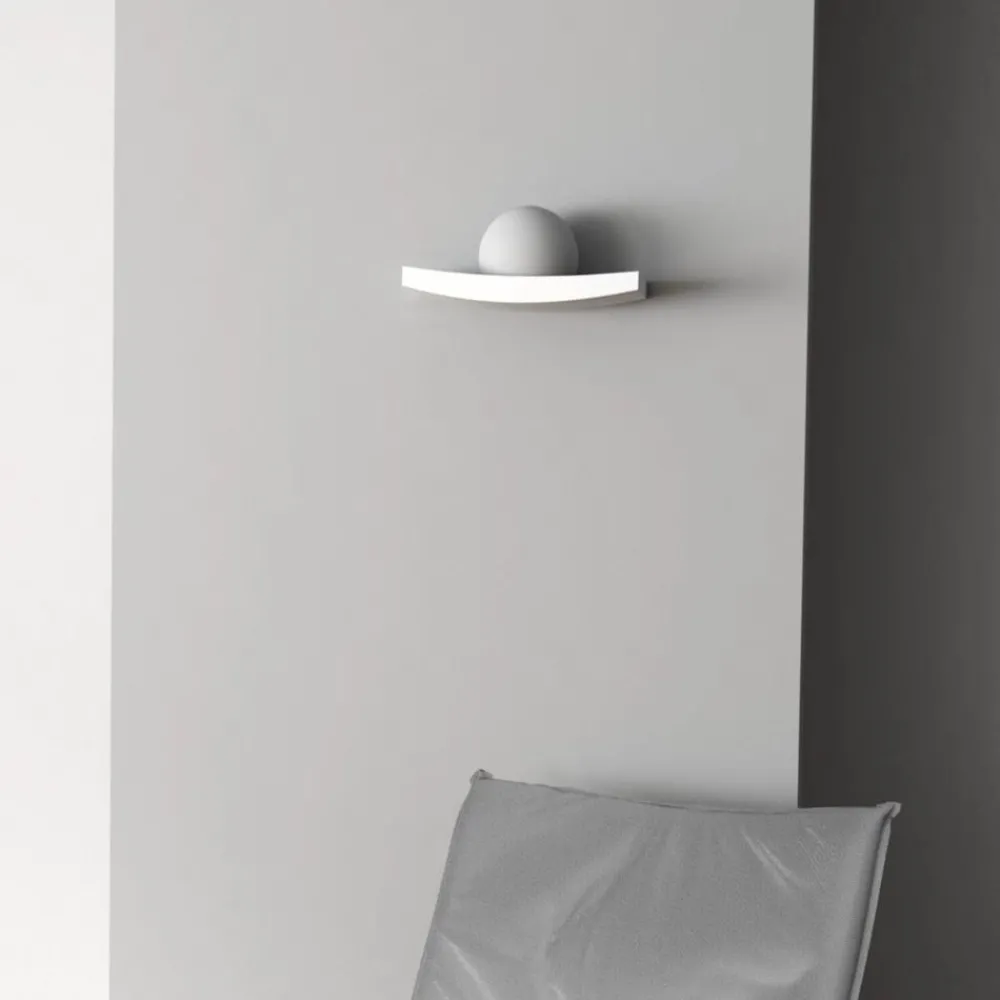 Applique Da Parete-Selezionato da Mazzolaluce Lampada da parete in gesso bianco sfera di vetro moderna